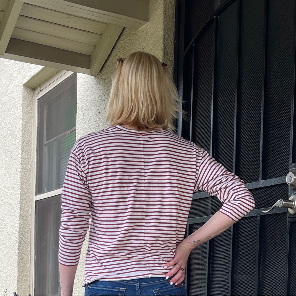AYR Ref and White Striped Long Sleeve Tee
